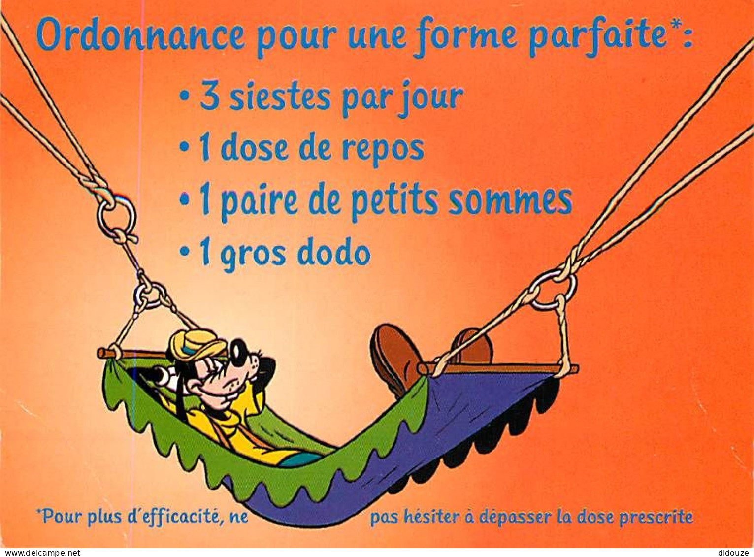 Disney - Dingo - Carte Humoristique - CPM - Etat Légères Froissures Visibles - Voir Scans Recto-Verso - Altri & Non Classificati