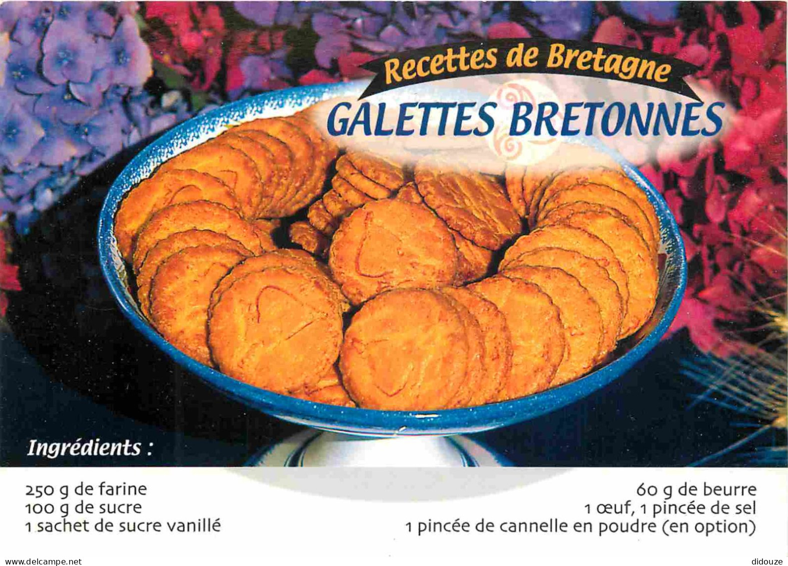 Recettes De Cuisine - Galettes Bretonnes - Bretagne - Gastronomie - CPM - Carte Neuve - Voir Scans Recto-Verso - Recipes (cooking)