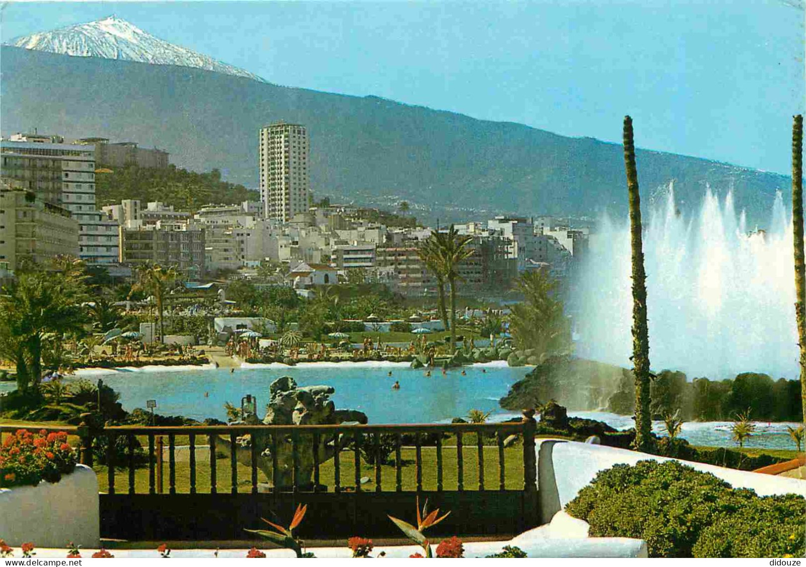 Espagne - Espana - Islas Canarias - Tenerife - Puerto De La Cruz - Vista Parcial Con El Teide - Vue Partielle Avec El Te - Tenerife