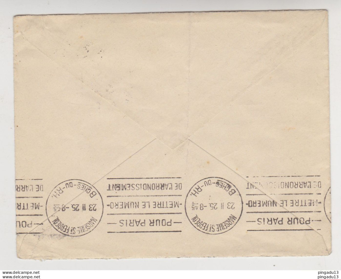 Fixe Marcophilie Lettre Desmazures Négociant Nouméa Pour Marseille 15 Janvier 1925 - Lettres & Documents