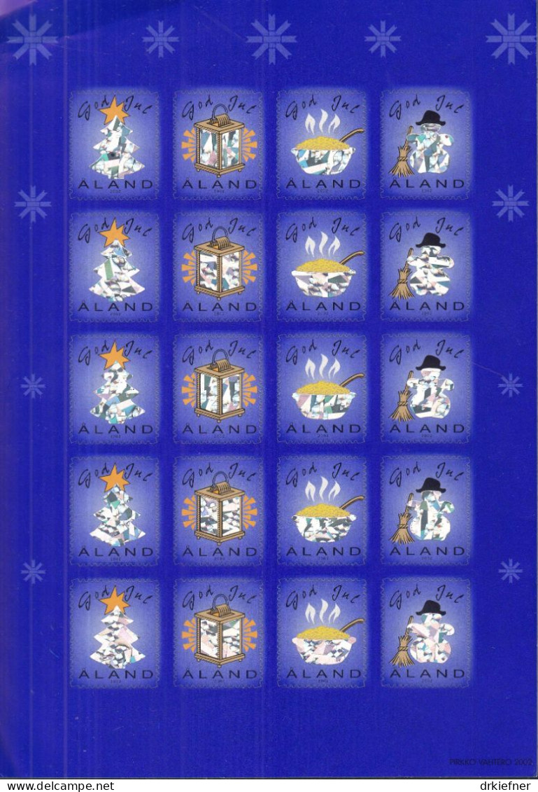 ALAND  2002, God Jul, Kleinbogen (4x5), Ungebraucht, Christmas Seals - Aland
