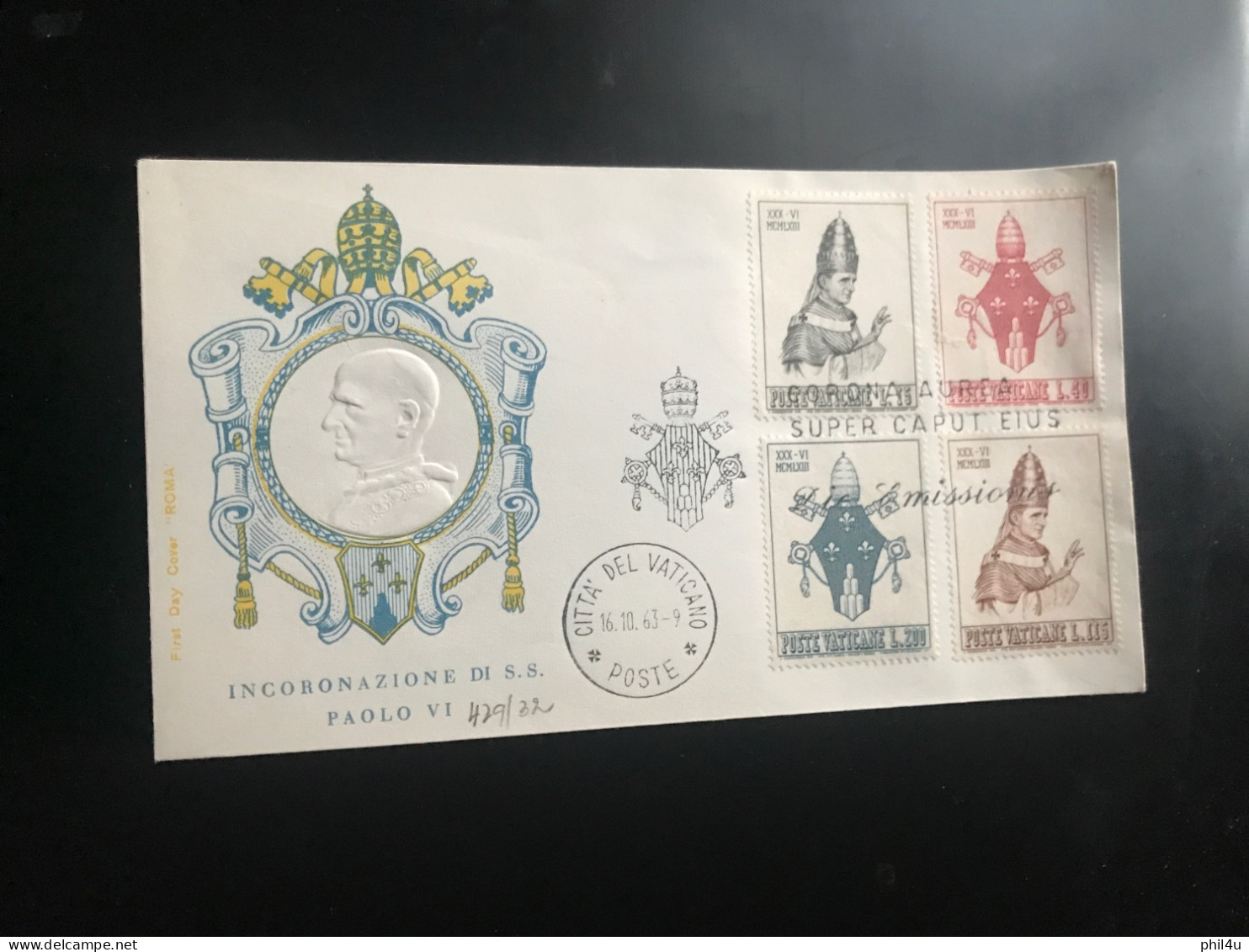 1963-79 Vatican 6 Diff FDCOVERS Popes See Photos - Storia Postale