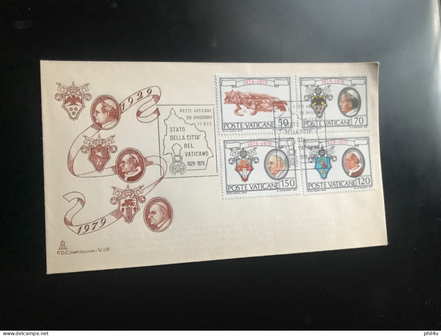 1963-79 Vatican 6 Diff FDCOVERS Popes See Photos - Covers & Documents