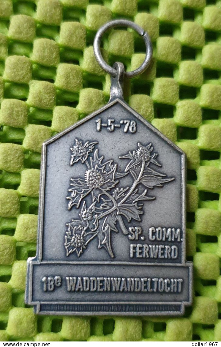 Medaile : 18e. Waddenwandetocht , Sp. Comm. Ferwerd 1-5-1978 - 20km -  Original Foto  !!  Medallion  Dutch - Sonstige & Ohne Zuordnung