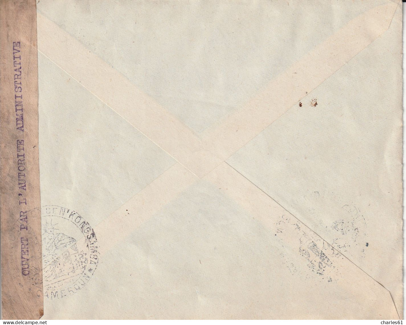 CAMEROUN - LETTRE Avec N°203 X4  "Cameroun Français 27.8.1940." De Nkongsamba Le 10/03/1942 - Variété Du 2 Bouclé - - Briefe U. Dokumente