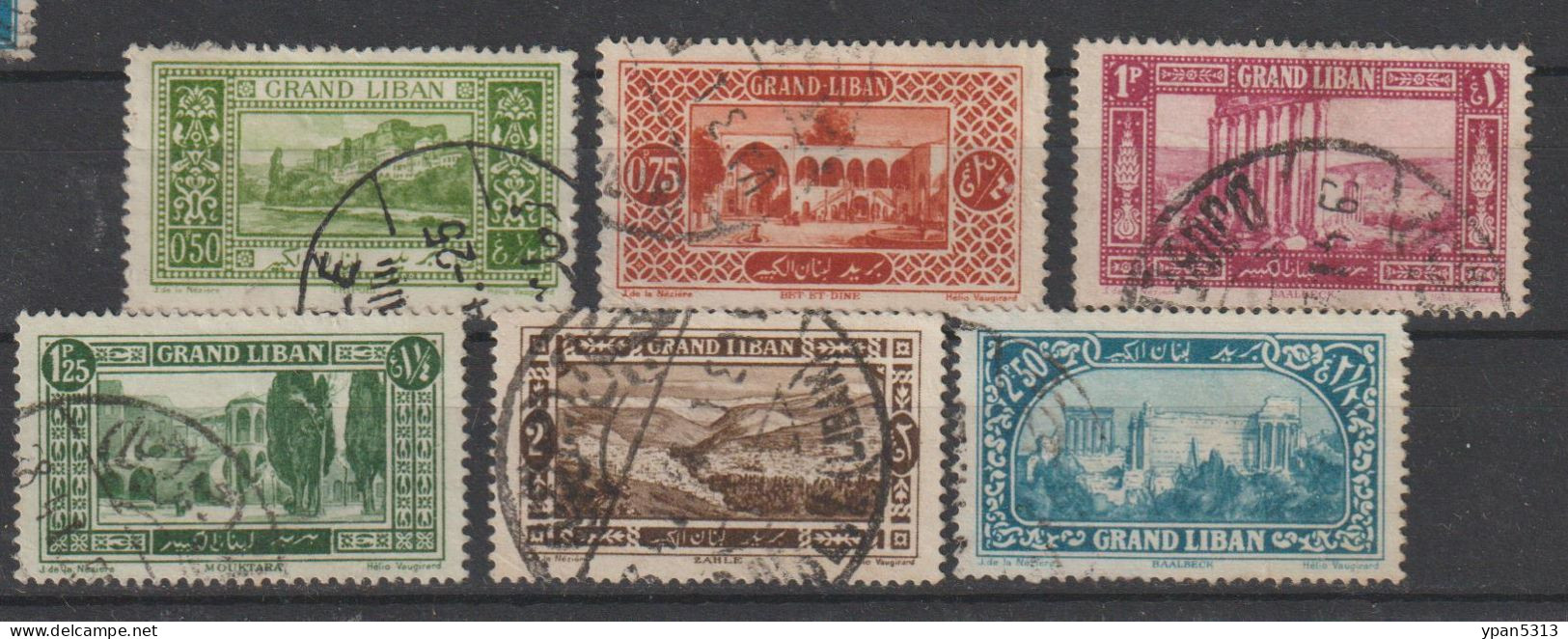 Grand Liban - Paysages - 52° - 53° - 54° - 55° - 57° - 58° - Used Stamps