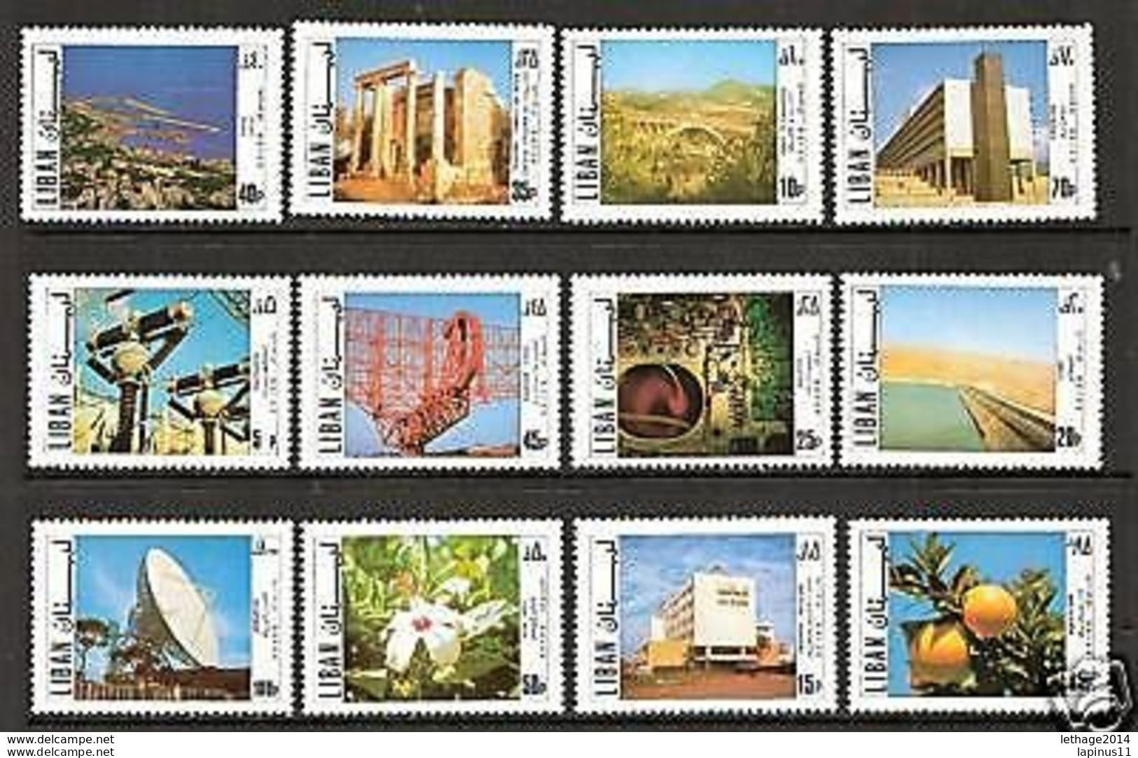 Liban Lebanon # C-626-37 MNH ARCHITECTURE LANDSCAPES - Lebanon