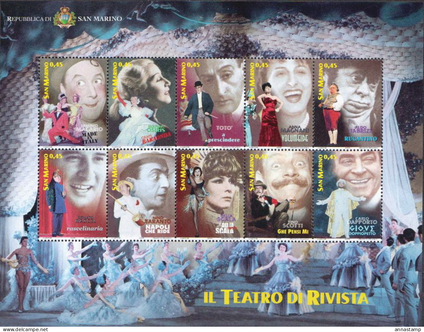 San Marino MNH Minisheet - Theatre