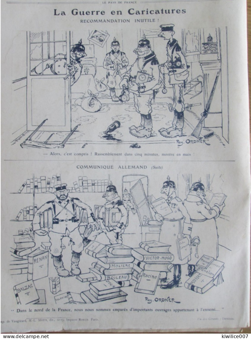 La Guerre 14-18 LA GUERRE EN CARICATURES   Dessin Humour Armée Allemande Soldats - Unclassified