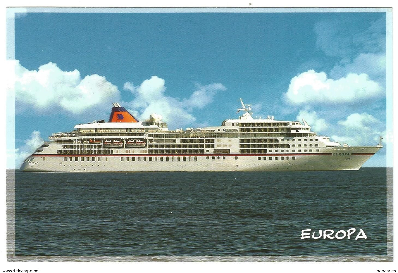 Cruise Liner EUROPA - Large Sized Postcard - HAPAG-LLOYD Shipping Company - - Traghetti