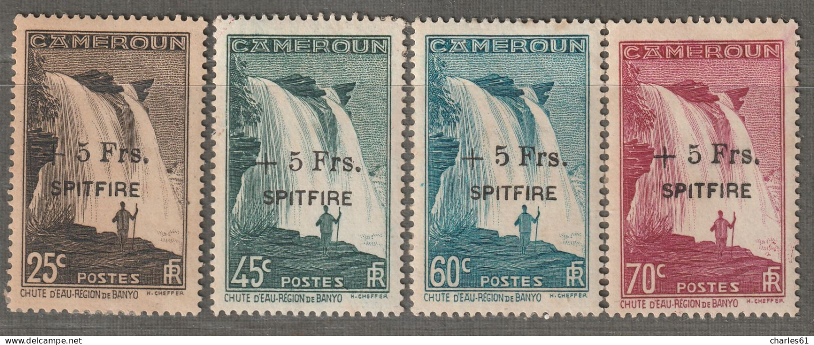 CAMEROUN - N°236/9 * (1940-43) Surcharge : " Spitfire" - Ungebraucht