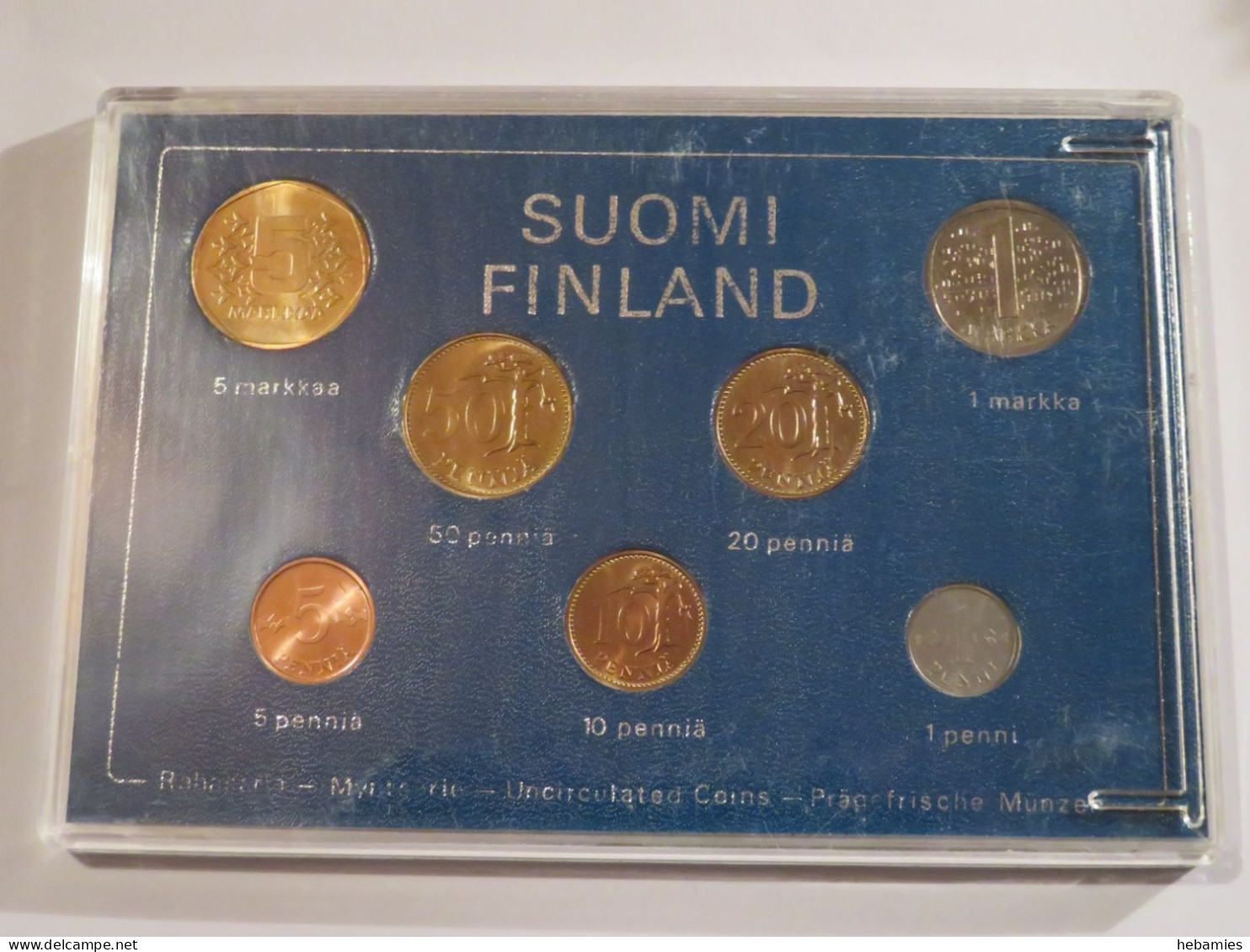 The Mint Of Finland Official Coin Set Year 1974 - In ORIGINAL CASE And MINT CONDITION - - Finlande