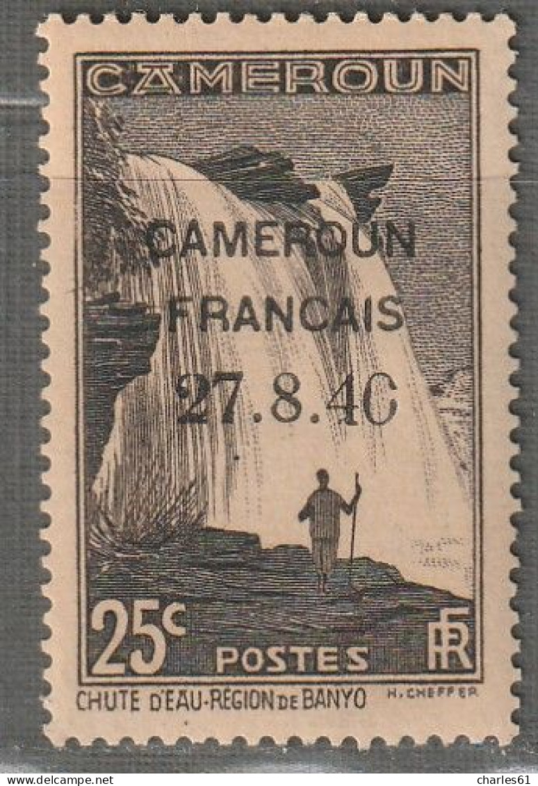 CAMEROUN - N°215d * (1940) Variété  "0" Cassé Et "4" Fermé - Unused Stamps