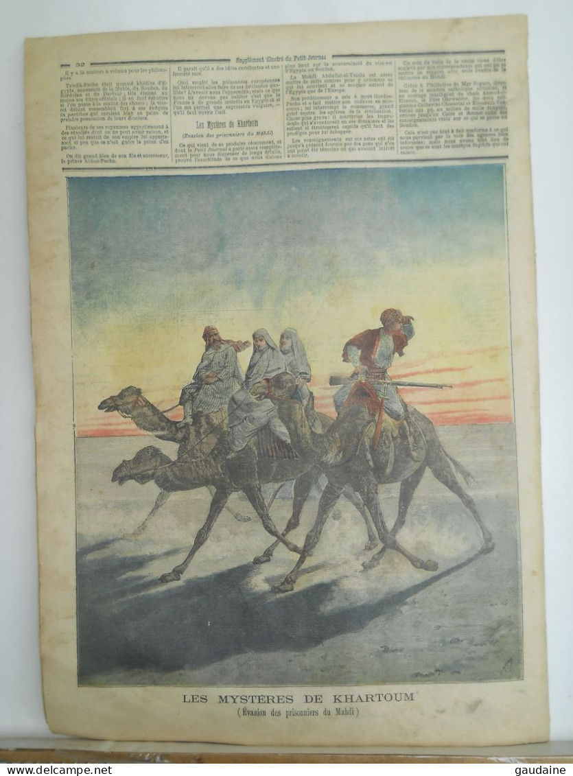 Le Petit Journal N°61 – 23 Janvier 1892 - Tewfik Pacha Khedive Egypte - Mystères De Khartoum - MAHDI - 1850 - 1899