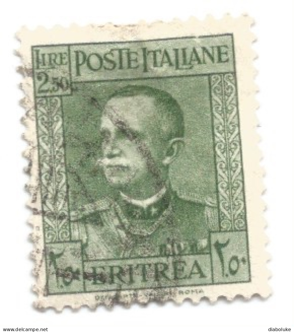 (COLONIE E POSSEDIMENTI) 1931, ERITREA, VITTORIO EMANUELE III, 2,5L - 1 Francobollo Usato (CAT. SASSONE N.202) - Erythrée