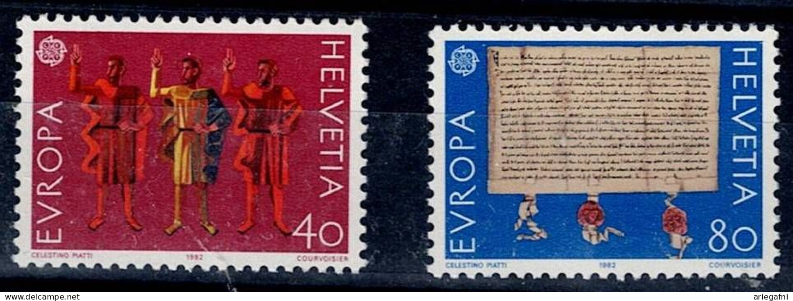 SWITZERLAND 1982 EUROPA CEPT MI No 1221-2 MNH VF!! - Unused Stamps