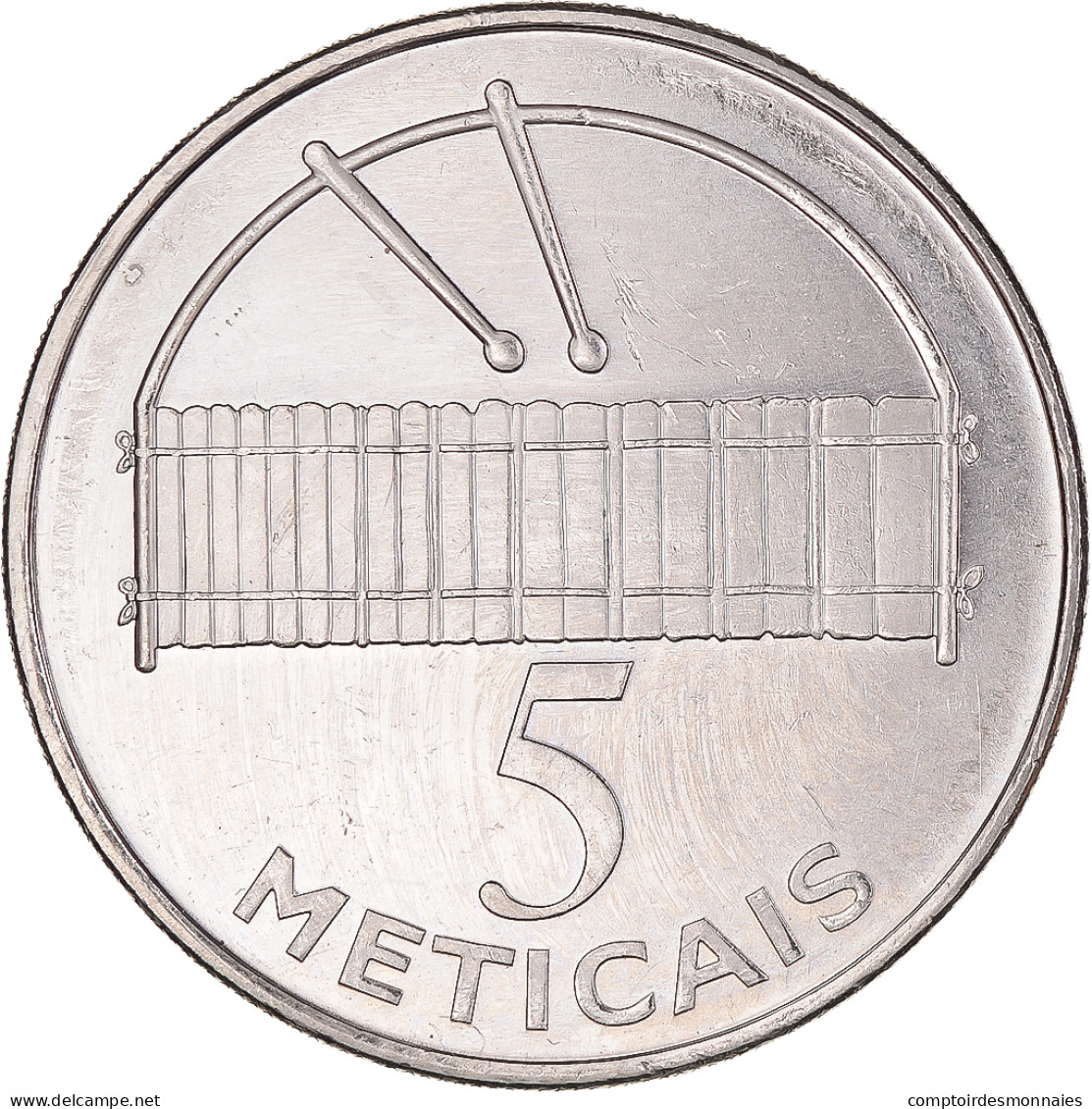 Monnaie, Mozambique, 5 Meticais, 2006, TTB+, Nickel Plaqué Acier, KM:139 - Mosambik