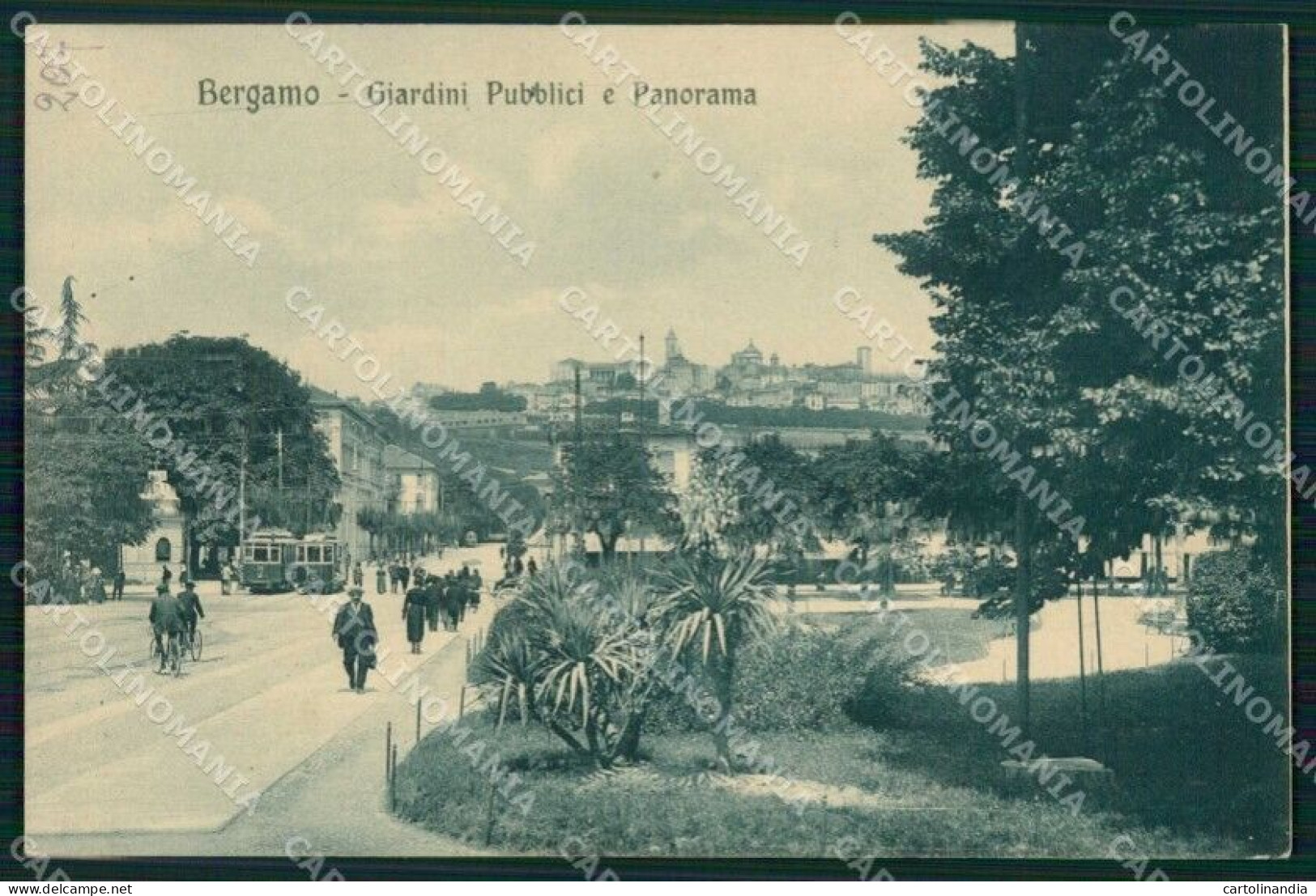 Bergamo Città Giardini Pubblici Tram Cartolina RB6089 - Bergamo