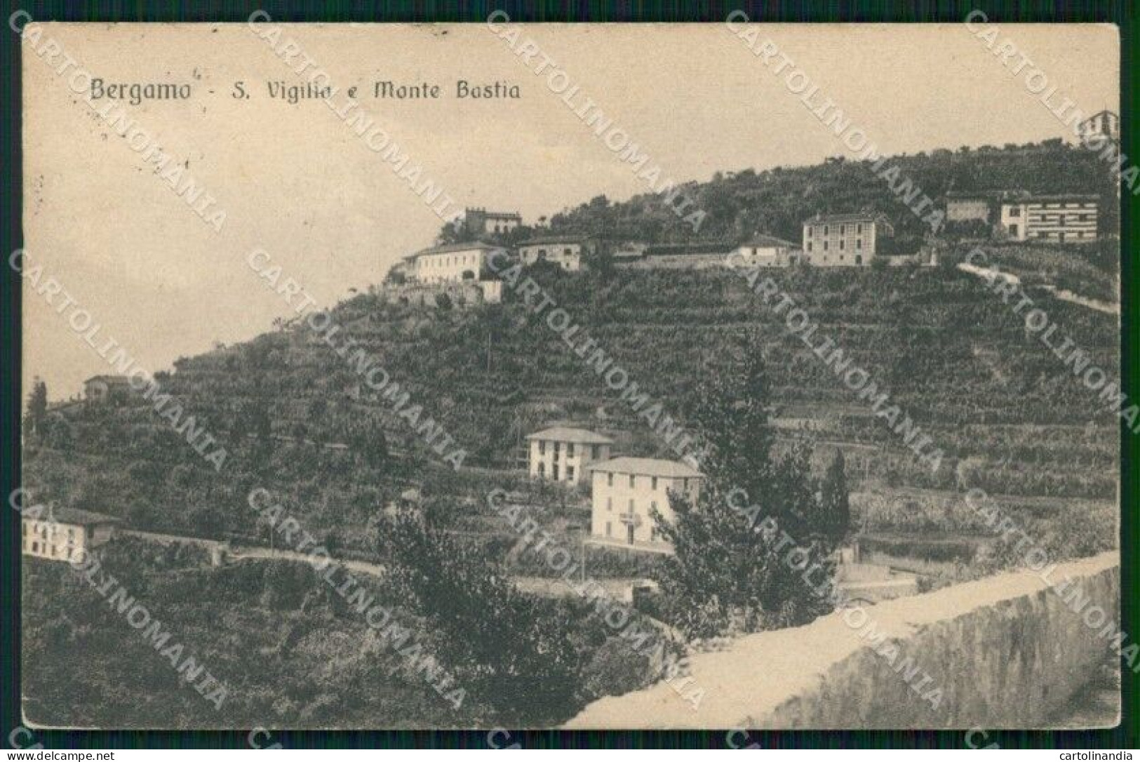 Bergamo Città San Vigilio Monte Bastia Cartolina RB6079 - Bergamo