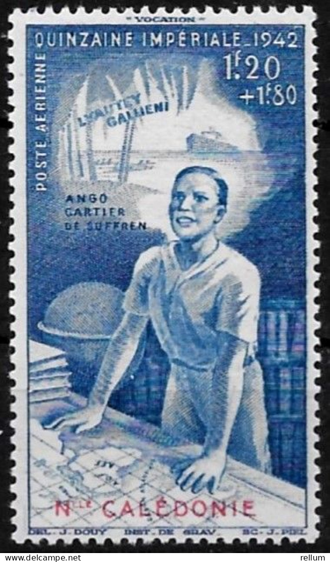 Nouvelle Calédonie 1942 - Yvert N° PA 38 - Michel N° 288 ** (+20%) - Unused Stamps