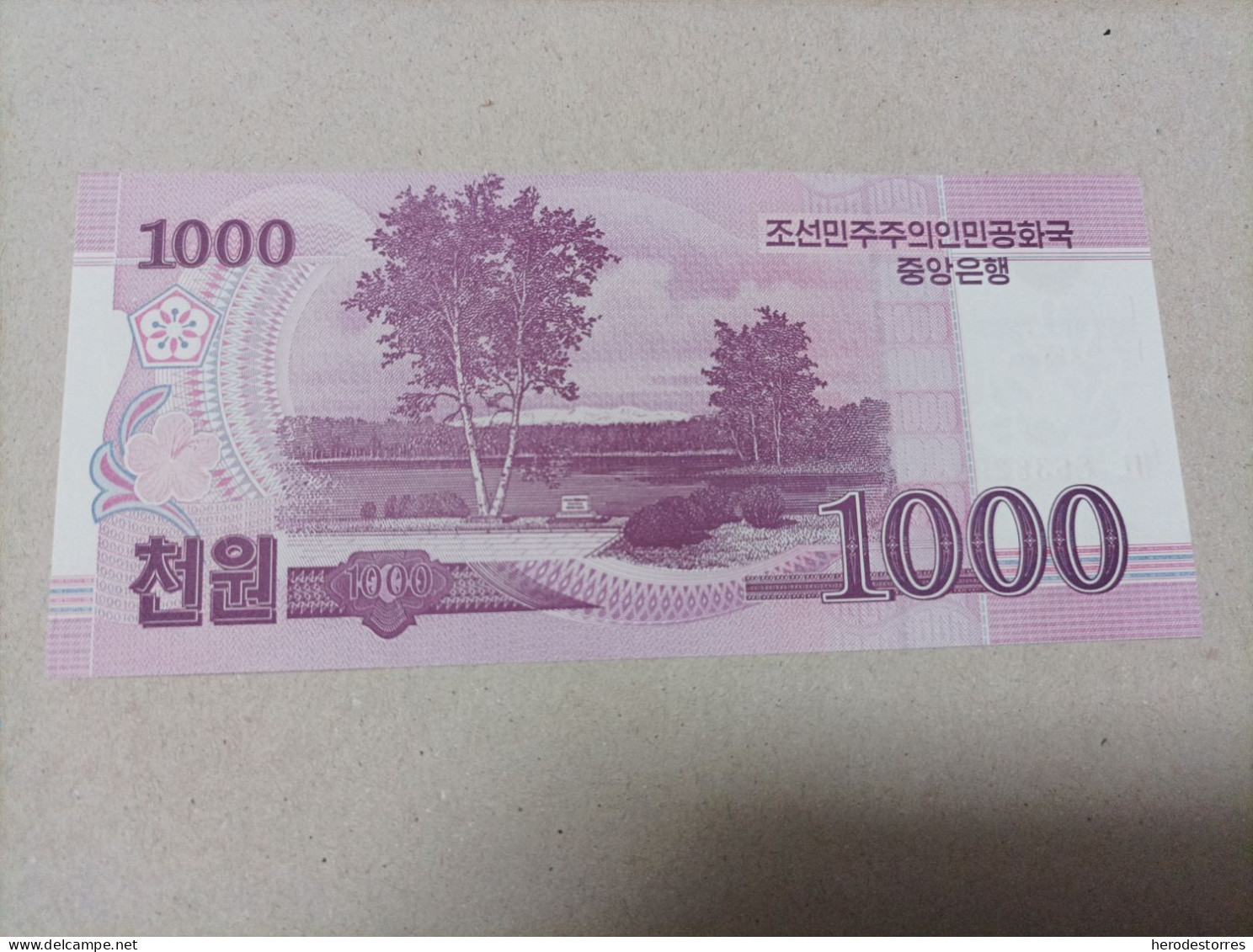 Billete Corea Del Norte, 1000 Won, Año 2008, Conmemorativo 100 Aniversario, UNC - Korea (Nord-)