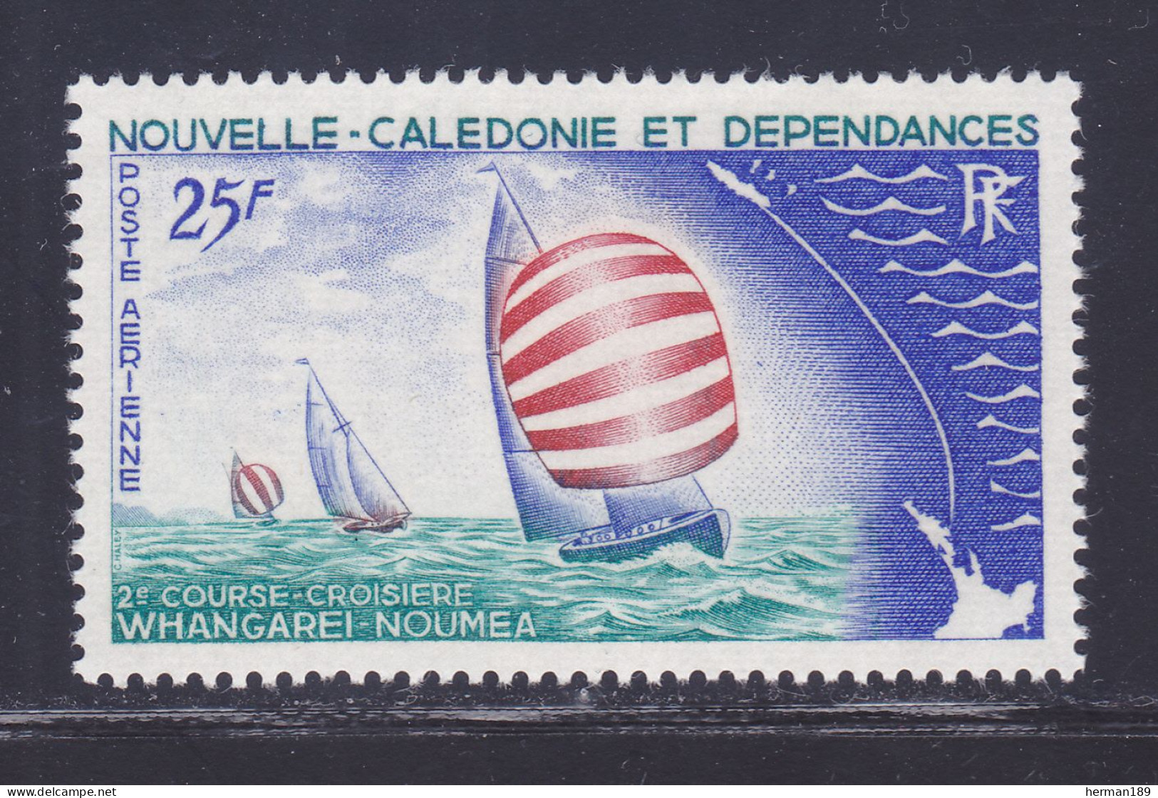 NOUVELLE CALEDONIE AERIENS N°   91 ** MNH Neuf Sans Charnière, TB (D7803) Course Croisière - 1967 - Unused Stamps