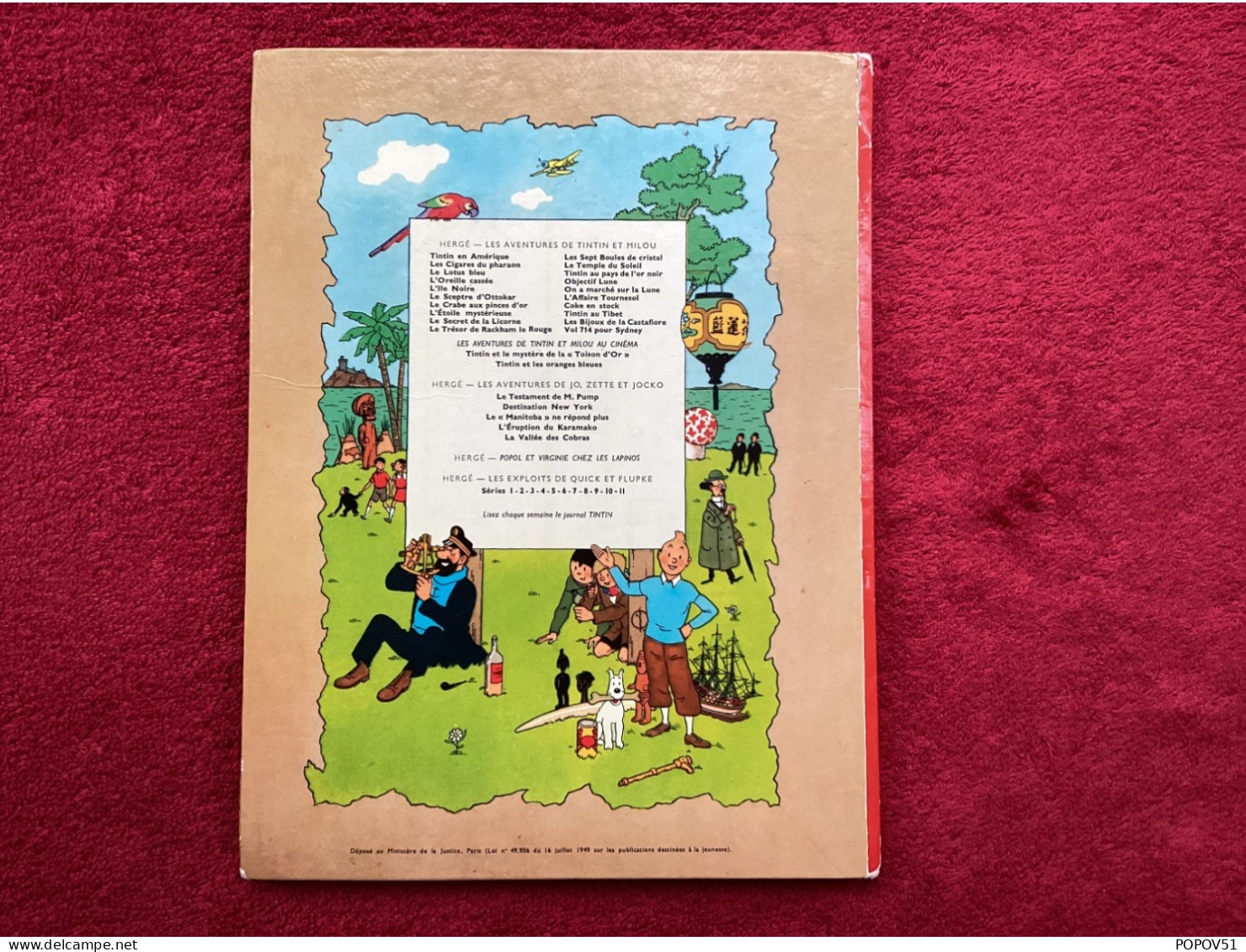 Hergé Dedicace Dans Album Le Temple Du Soleil - Livres Dédicacés