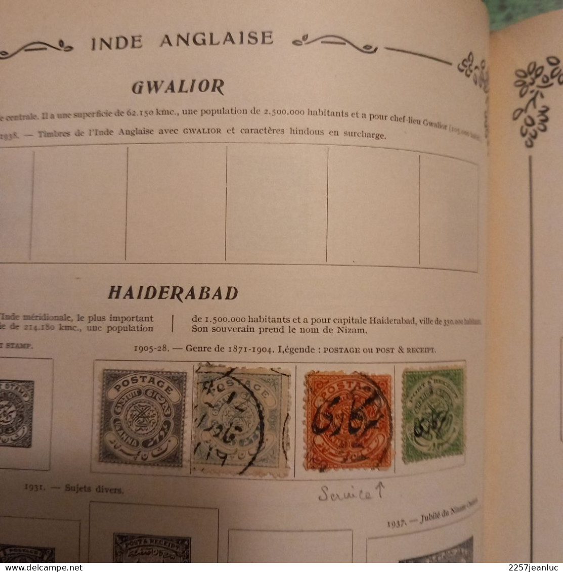 4 Timbres De 1905 à 1928  Indre Anglaise .. - Hyderabad