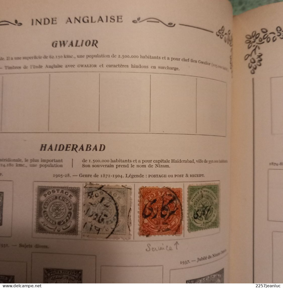 4 Timbres De 1905 à 1928  Indre Anglaise .. - Hyderabad