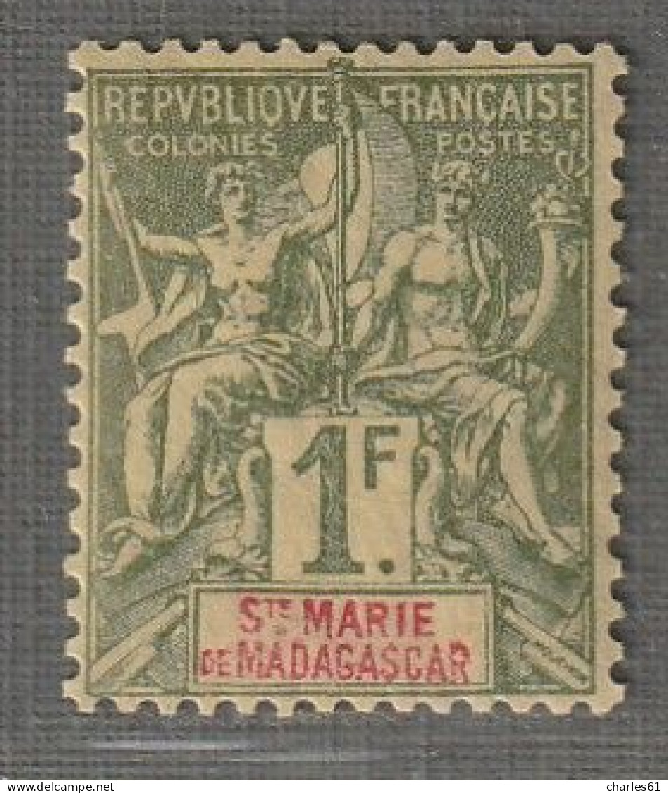Sainte Marie De Madagascar - N°13 * (1894) 1fr Olive - Nuevos