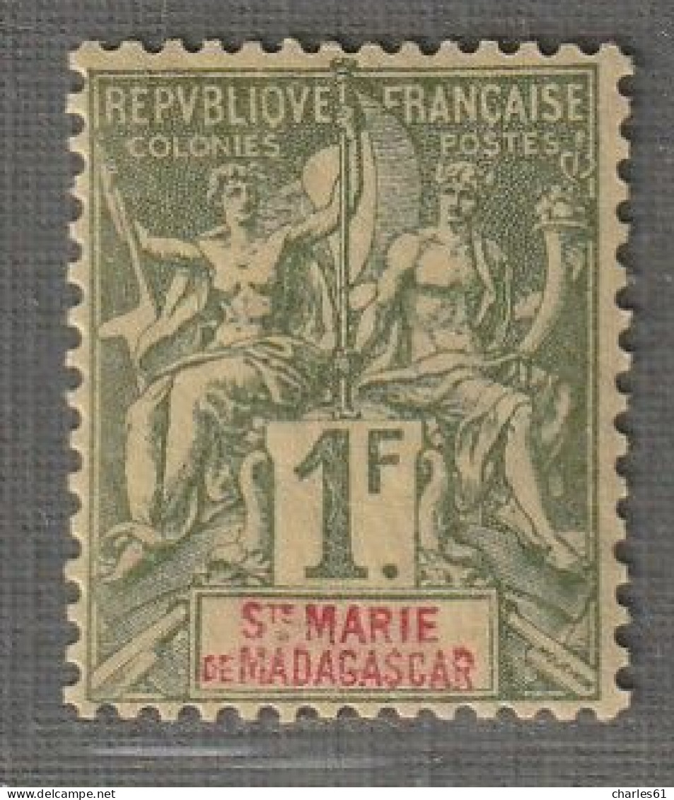 Sainte Marie De Madagascar - N°13 * (1894) 1fr Olive - Neufs