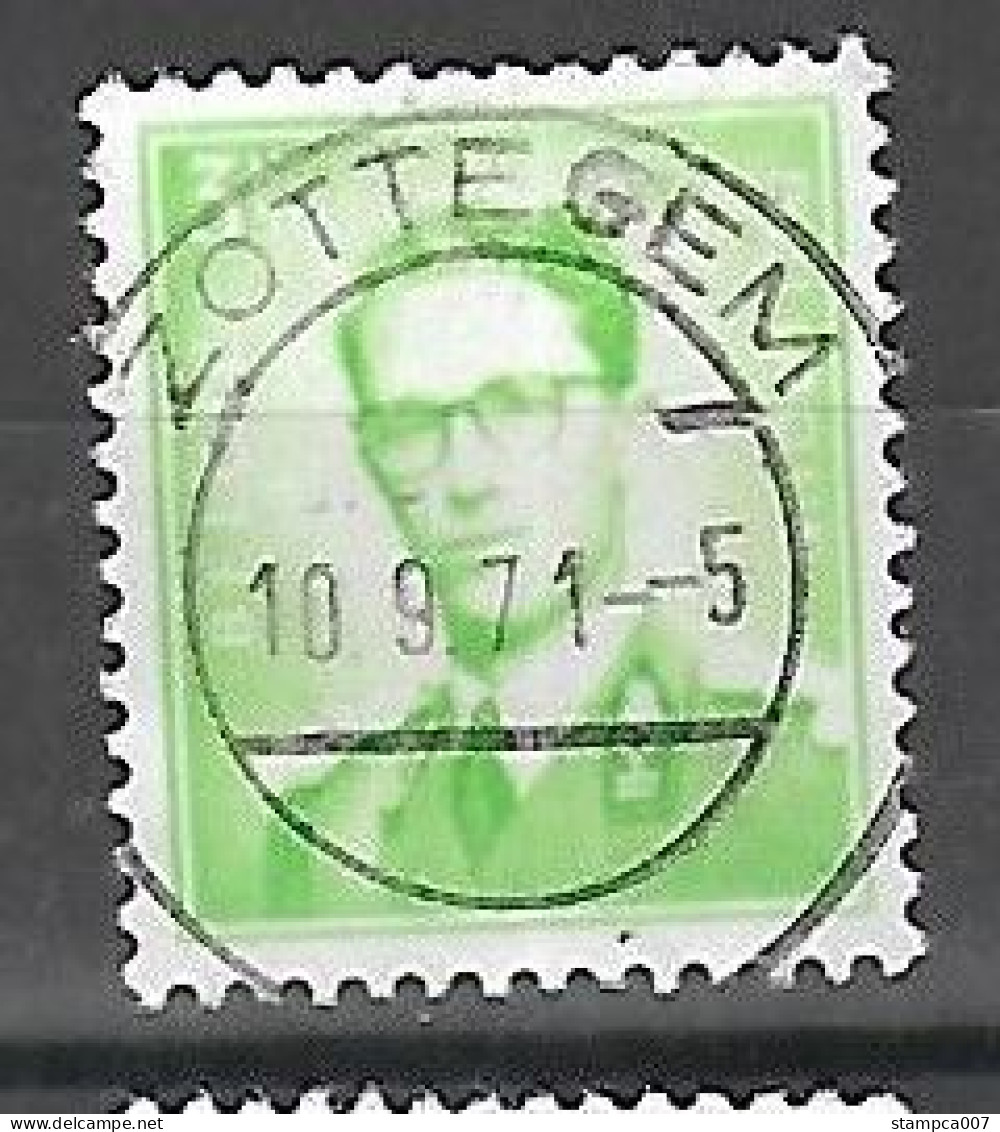 OCB Nr 1068  Centrale Stempel Zottegem - King Roi Koning Boudewijn Baudouin Marchand - 1953-1972 Bril