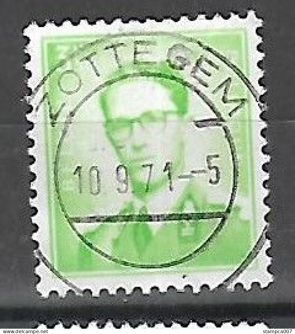 OCB Nr 1068  Centrale Stempel Zottegem - King Roi Koning Boudewijn Baudouin Marchand - 1953-1972 Lunettes
