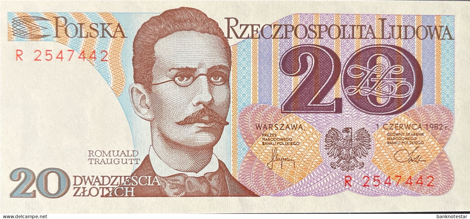 Poland 20 Zloty, P-149b (1.6.1982) - UNC - Polonia