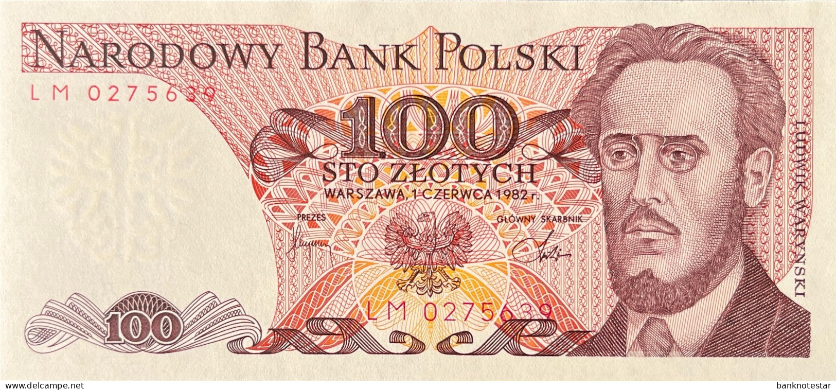 Poland 100 Zloty, P-143d (1.6.1982) - UNC - Poland