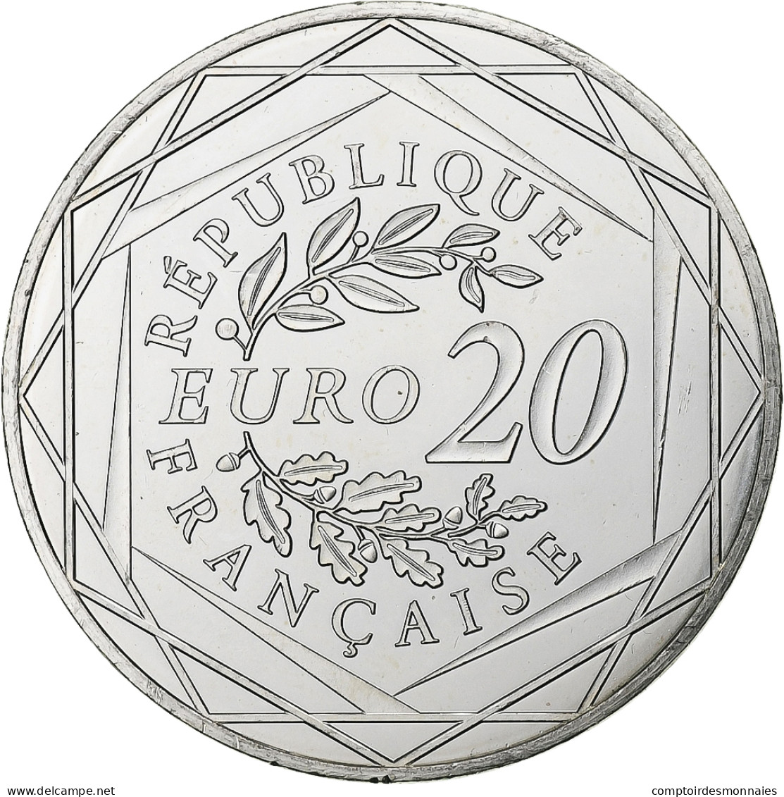 France, 20 Euro, 2018, Paris, Argent, SPL+ - Francia