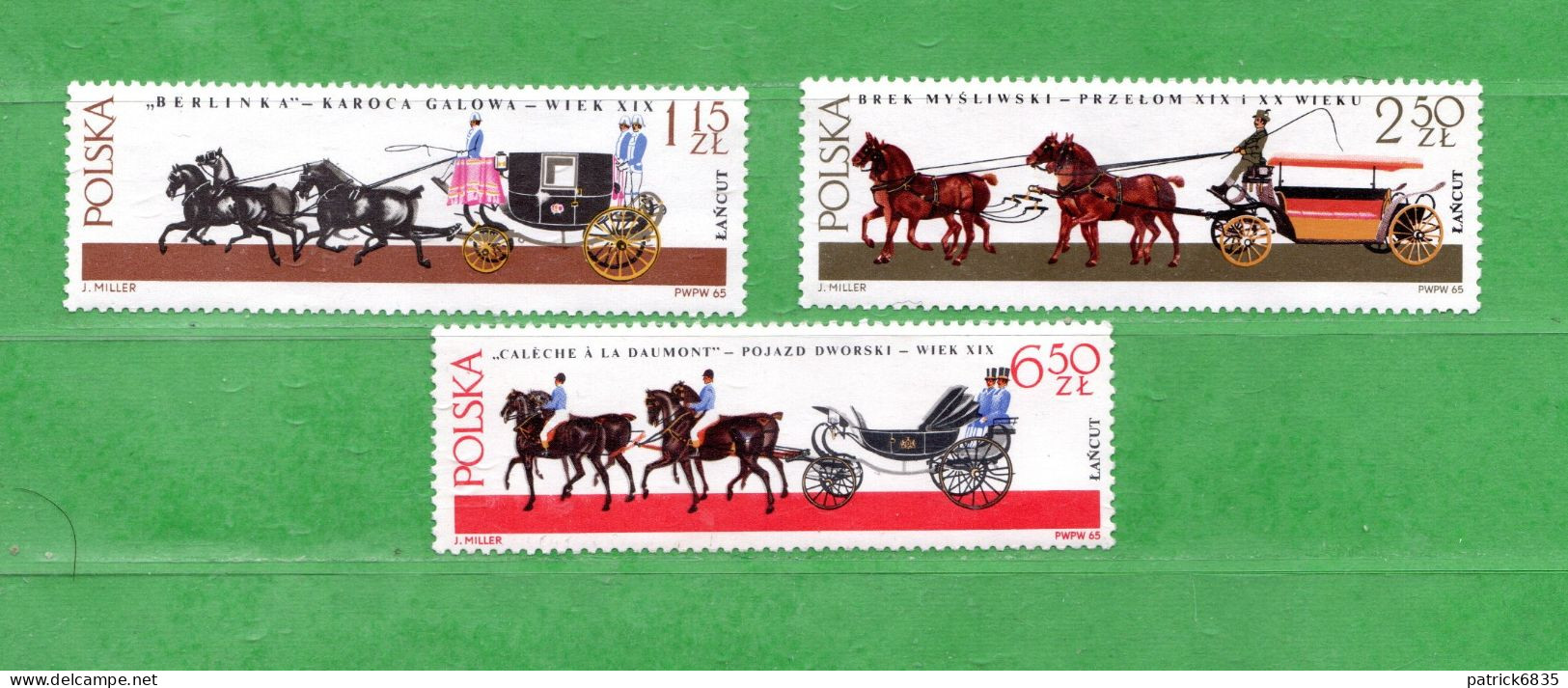 (N) POLONIA **- 1965 - CHEVAUX. YVERT. 1500-1501-1502 .  MNH**. - Nuevos