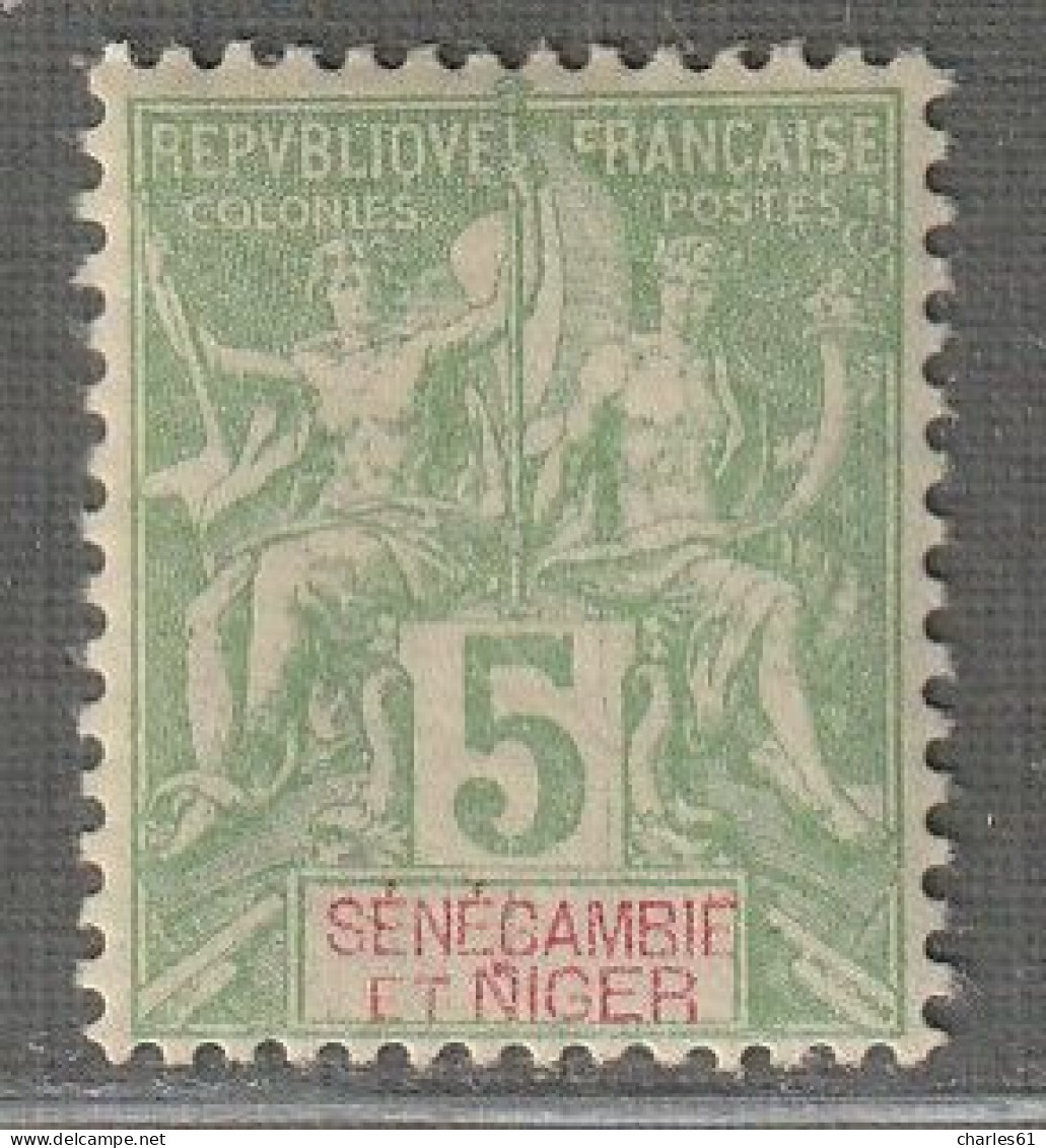 Sénégambie Et Niger - N°4 * (1903) 5c Vert-jaune - Unused Stamps