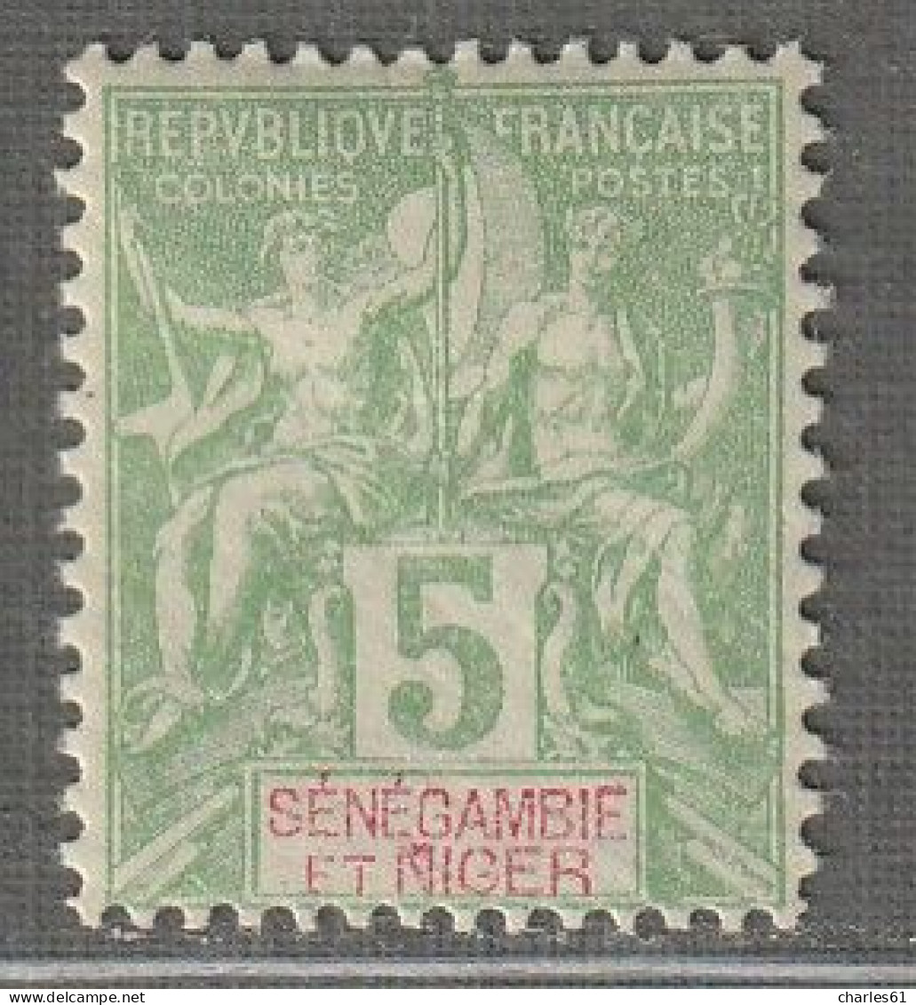 Sénégambie Et Niger - N°4 * (1903) 5c Vert-jaune - Ungebraucht