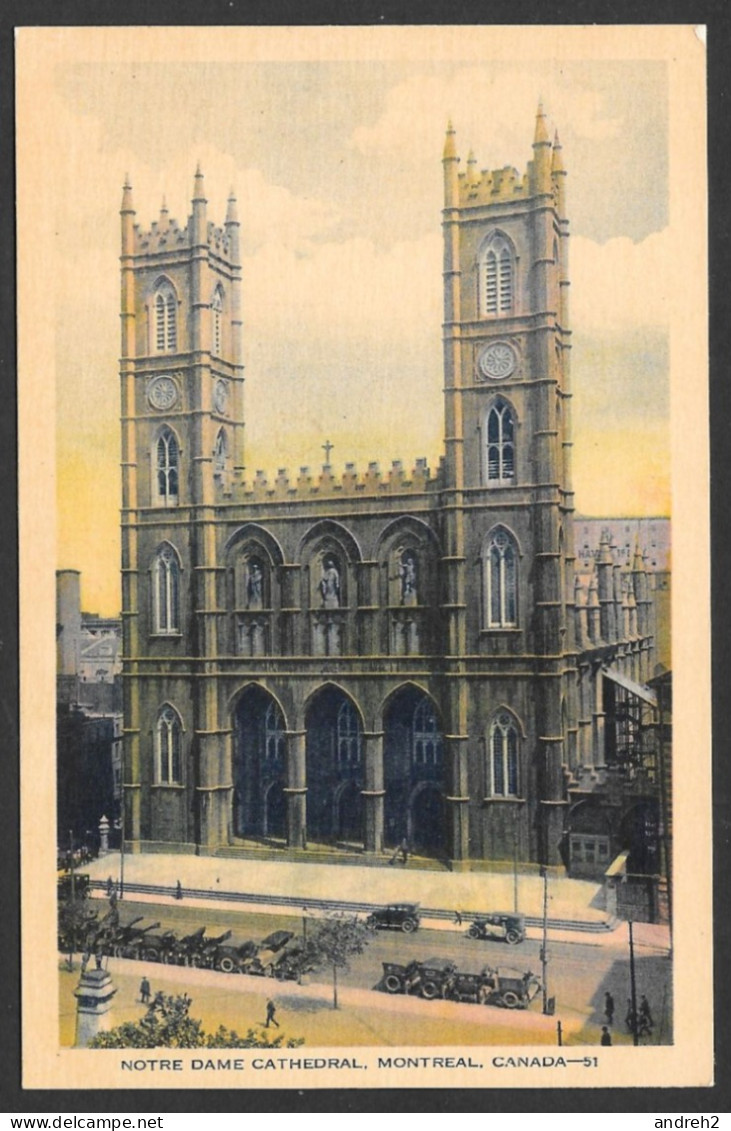 Montreal  Quebec - C.P.A. No: 51 - Notre Dame Cathedral, Montreal - By Peco - Photogelatine Engraving - Montreal