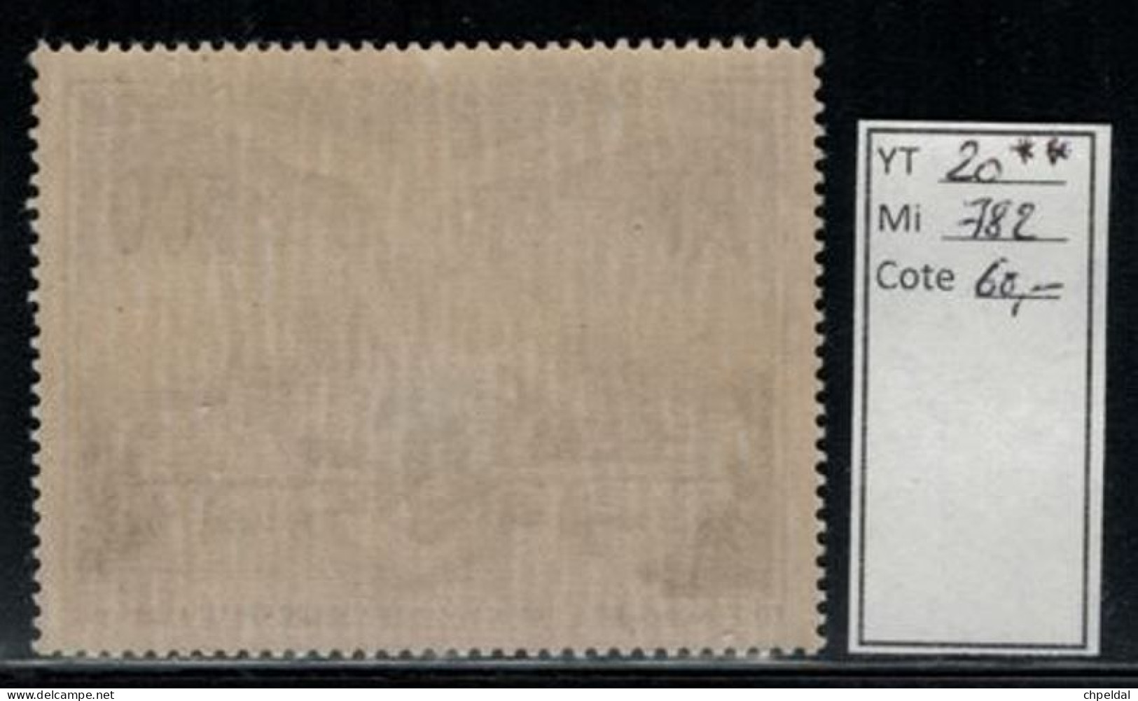 France Poste Aérienne 20 ** Cote Y&T 60 € - 1927-1959 Mint/hinged