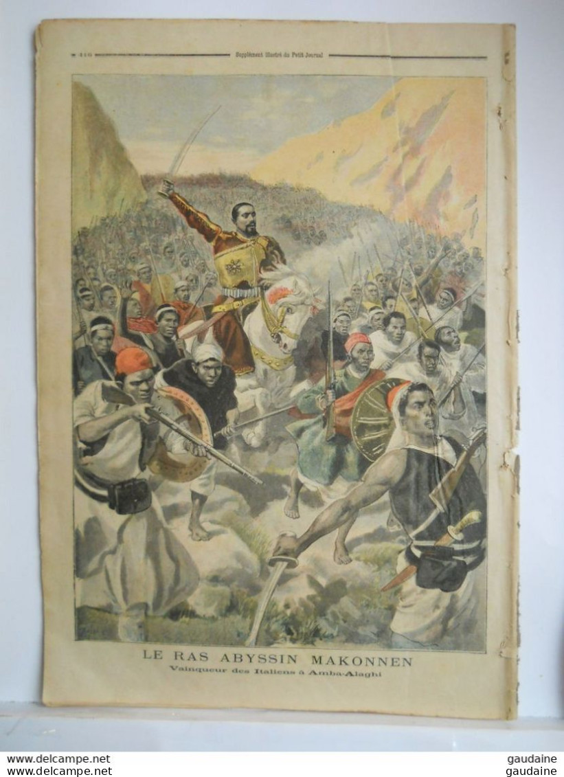 Le Petit Journal N°267 - 29 Déc 1895 - LE GENERAL ZEDE /LE RAS ABYSSIN MAKONNEN Vainqueur Des Italiens à Amba-Alaghi - Le Petit Journal