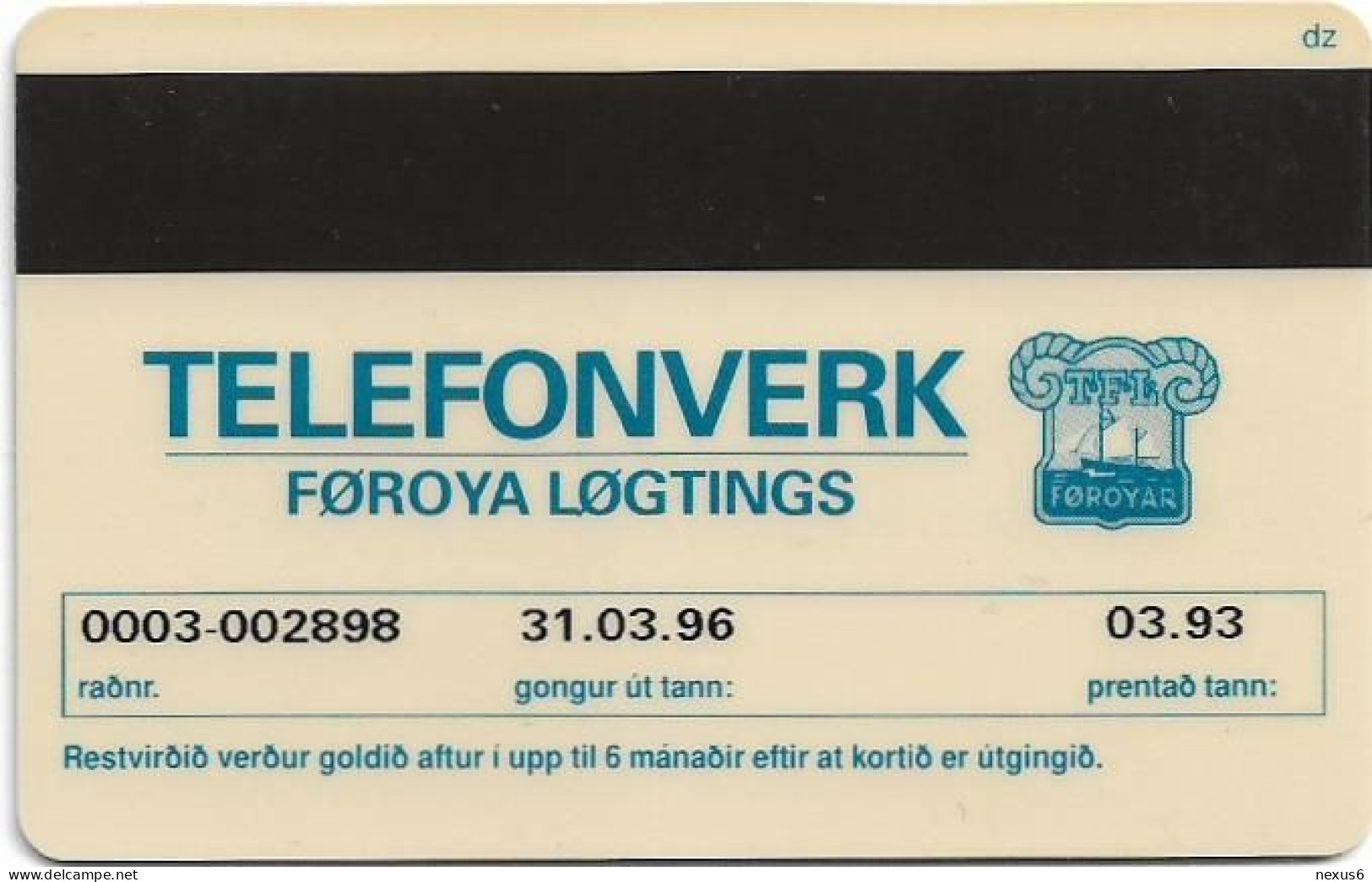 Faroe - Faroese Telecom (Magnetic) - Ambadalur - 100Kr. - 10.000ex, Used - Faeroër