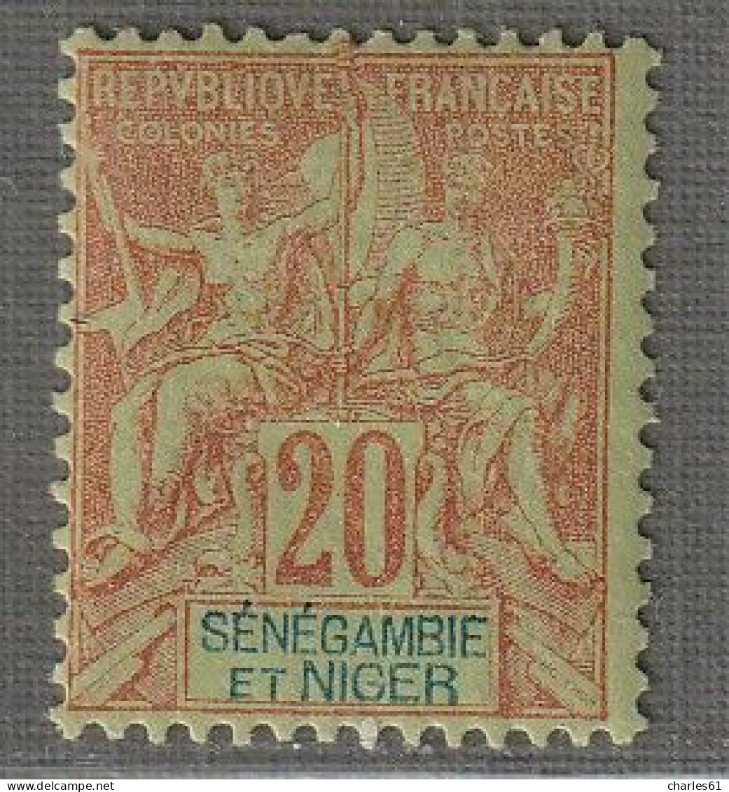 Sénégambie Et Niger - N°7 * (1903) 20c Brique Sur Vert - Nuovi