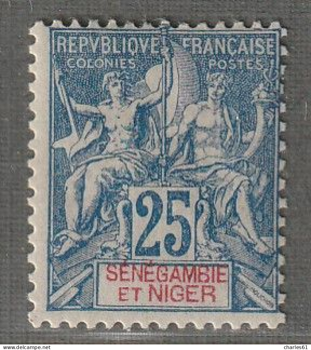 Sénégambie Et Niger - N°8 * (1903) 25c Bleu - Unused Stamps