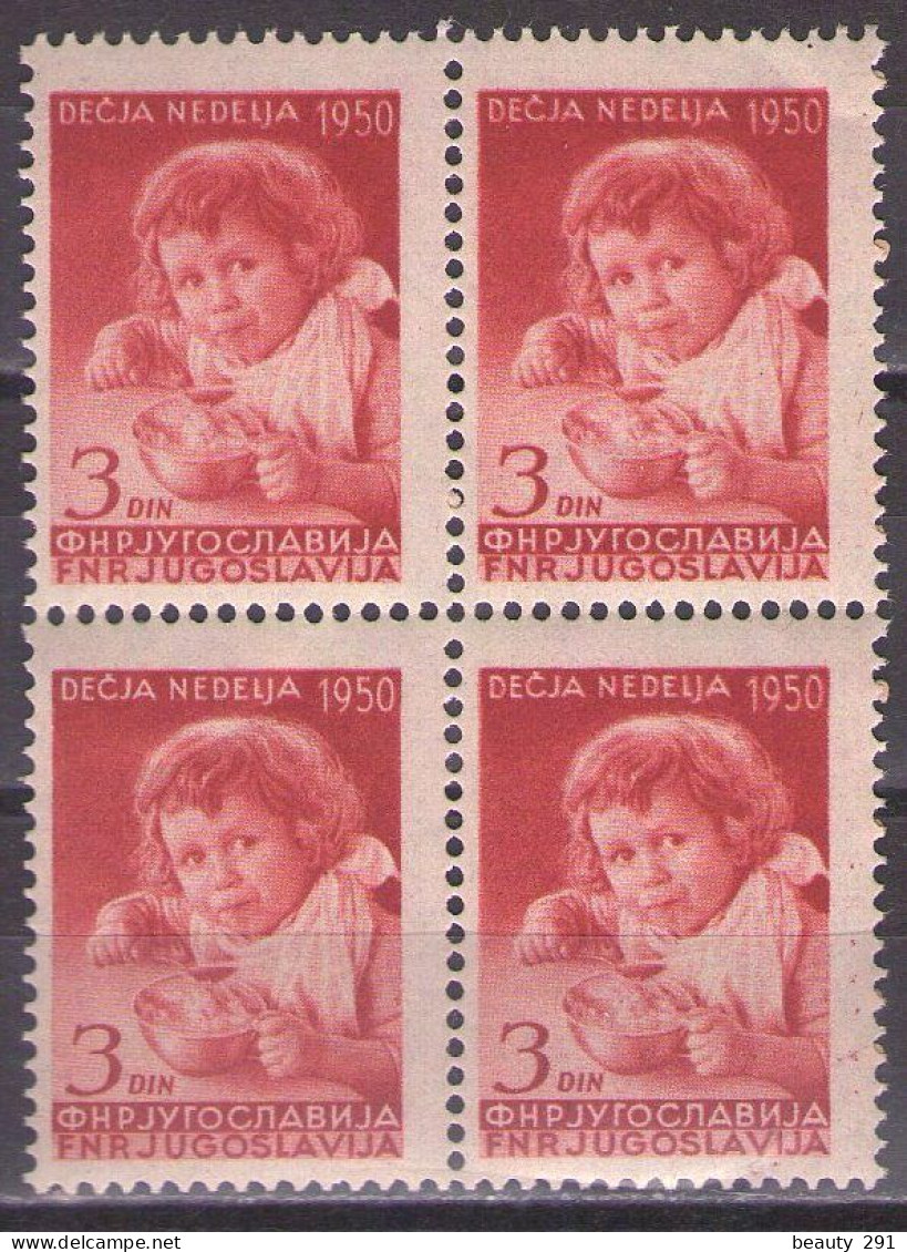 Yugoslavia 1950 - Children's Week - Mi 609 - MNH**VF - Unused Stamps