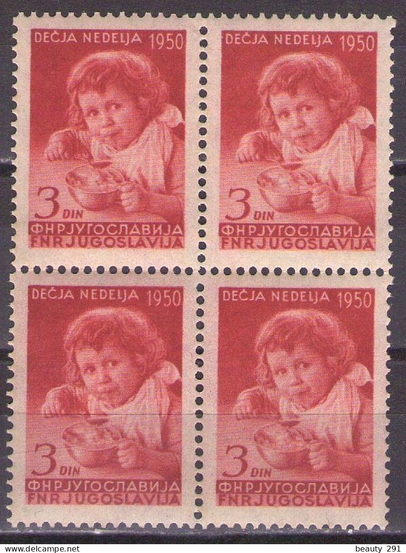 Yugoslavia 1950 - Children's Week - Mi 609 - MNH**VF - Unused Stamps