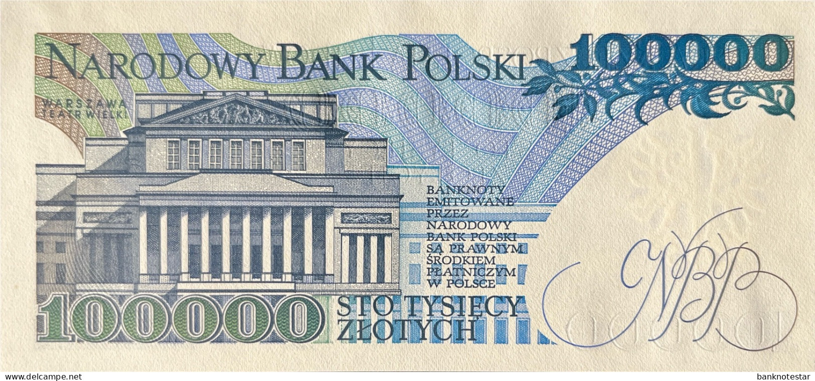 Poland 100.000 Zloty, P-154 (1.2.1990) - UNC- - Polonia