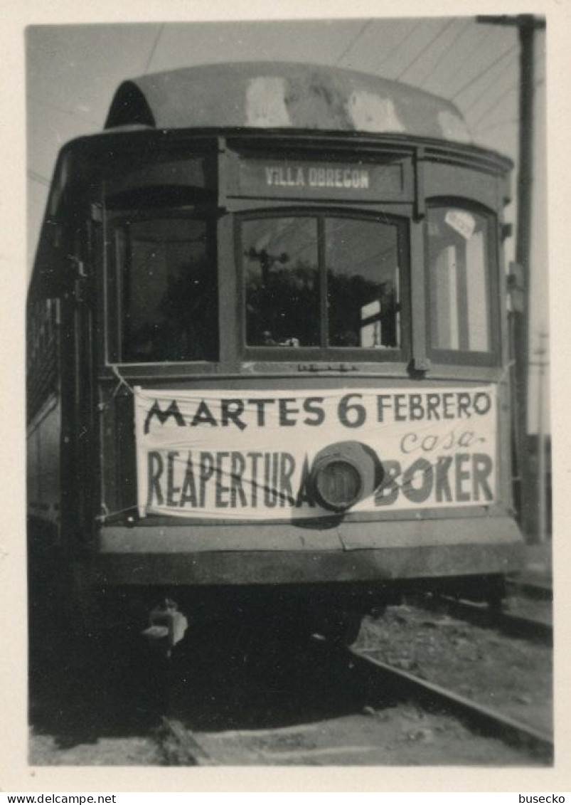 Foto MEXICO CITY Tranvía Villa Obregon Reapertura Casa Boker Tramway Straßenbahn - México