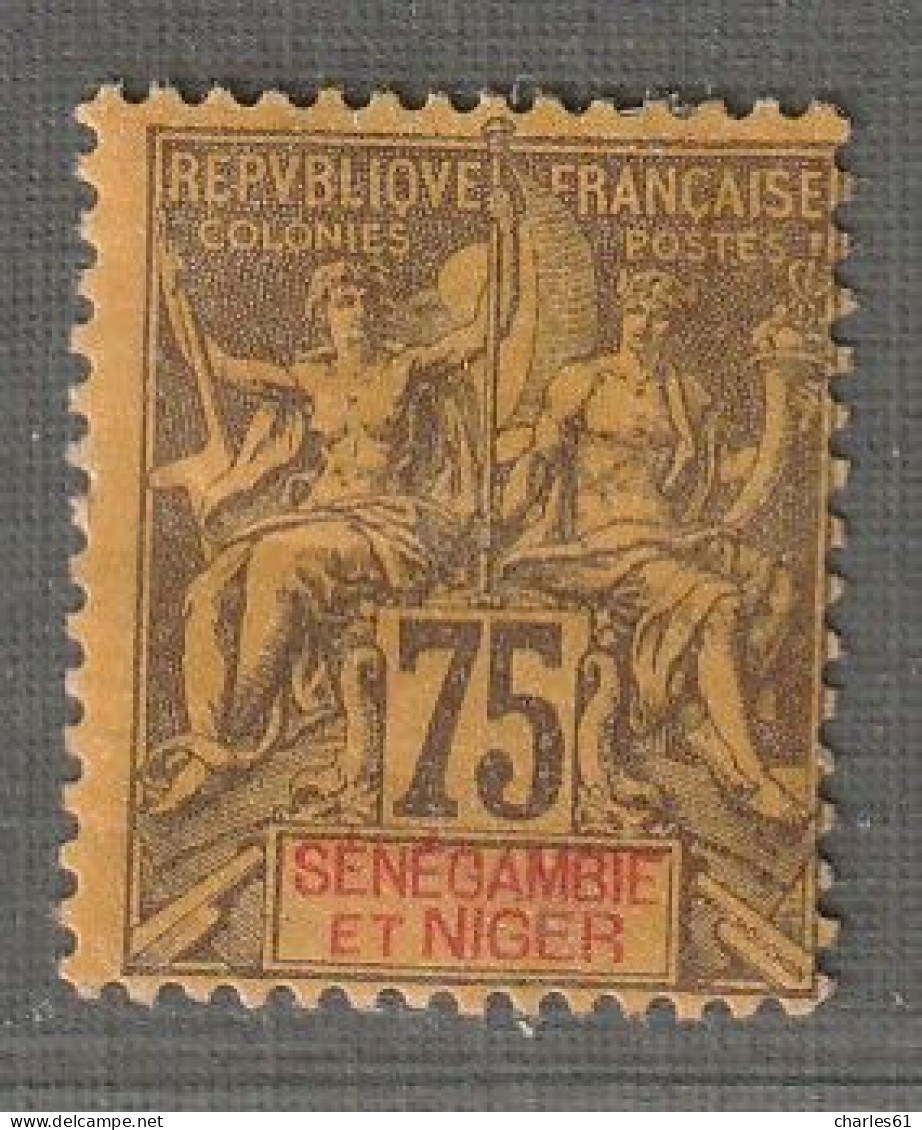 Sénégambie Et Niger - N°12 * (1903) 75c Violet Sur Jaune - Nuovi